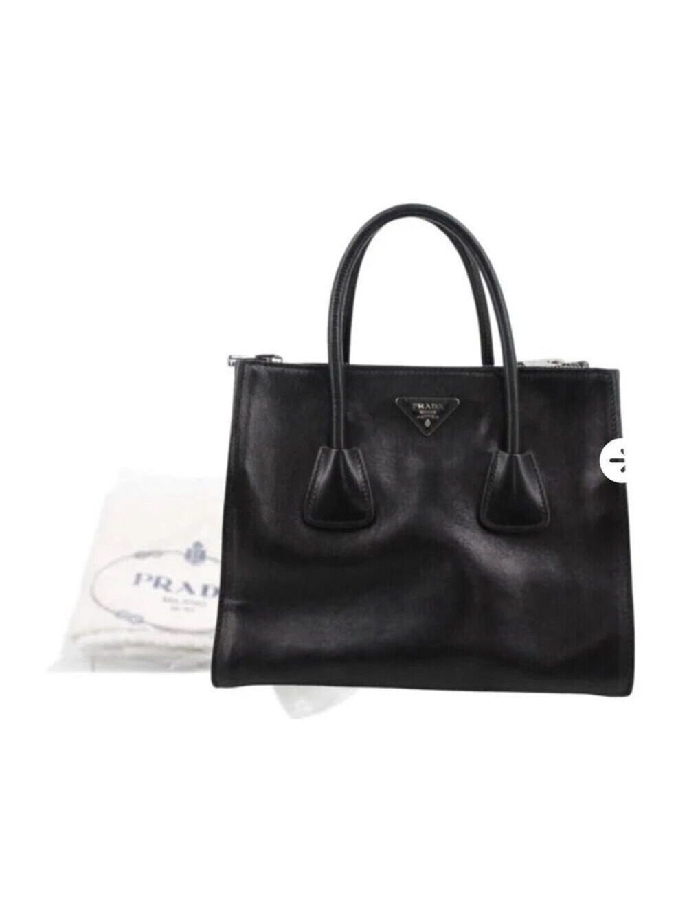 Prada Black Saffron Leather Galleria Satchel